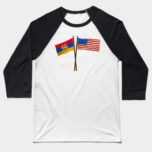 American Armenian Flag Baseball T-Shirt